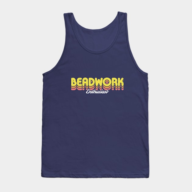 Retro Beadwork Enthusiast Tank Top by rojakdesigns